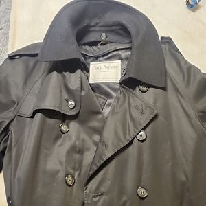 Avenue Charcoal Double-Breasted Trench Coat